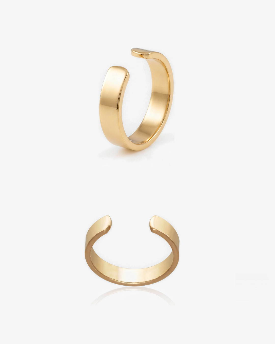 Flat Ear Cuff - 14k Yellow Gold Fill