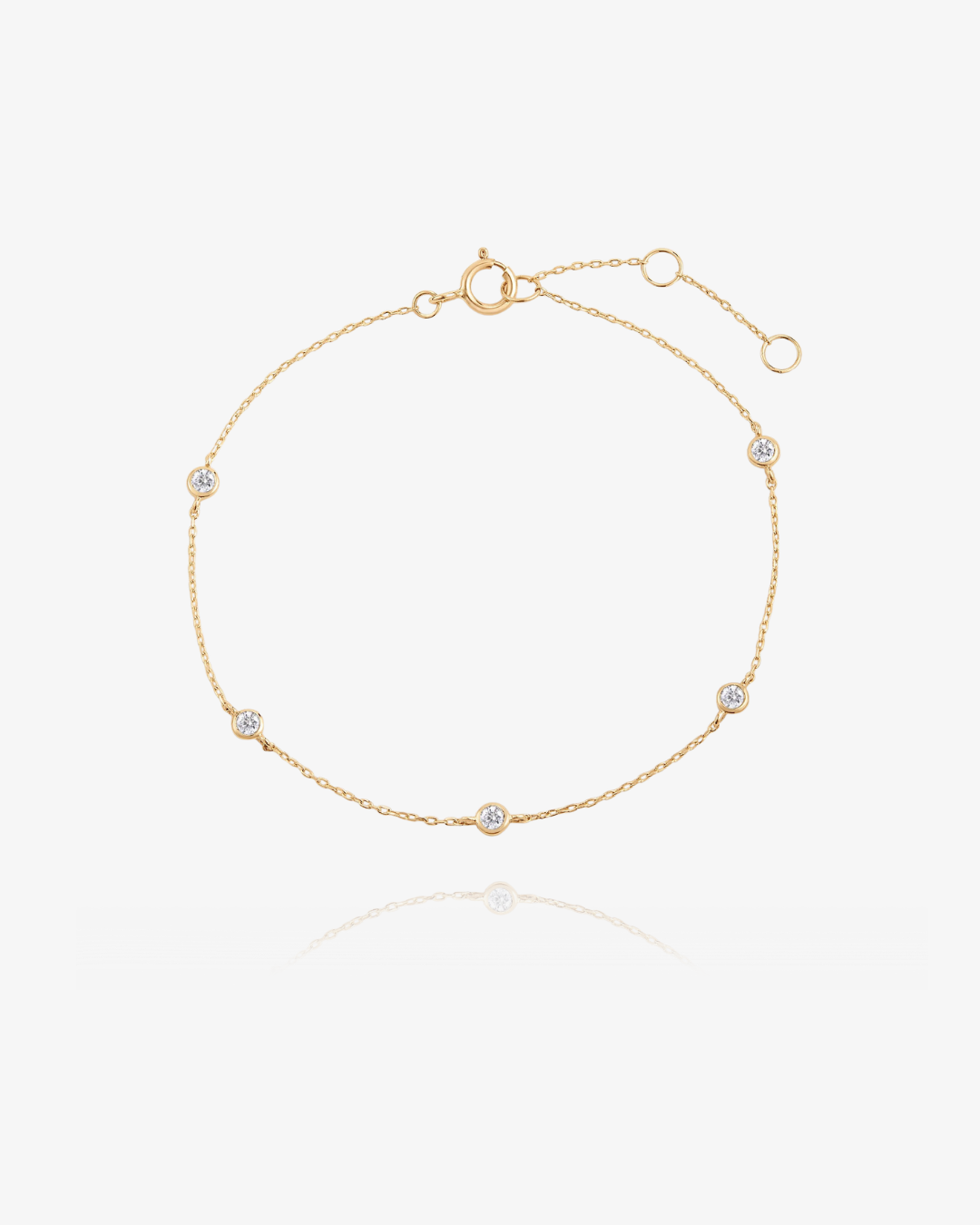 PRE-ORDER: Birthstone Bezel Bracelet - 14k Solid Gold