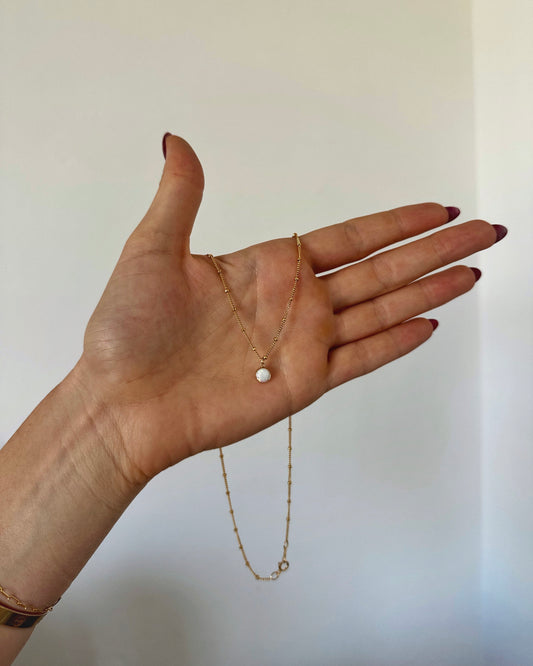 Bello Opal Beaded Curb Chain Necklace