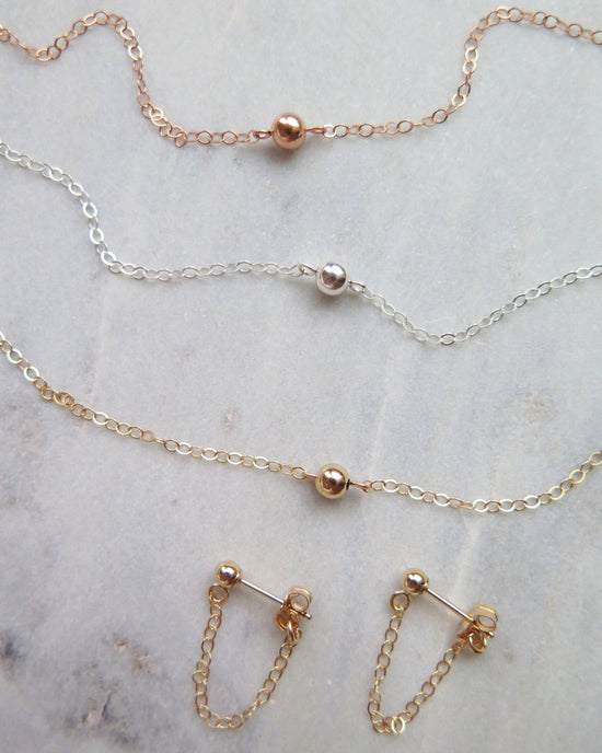 CLASSIC NECKLACE- 14k Rose Gold - The Littl - 37cm (choker) - Classic Chain