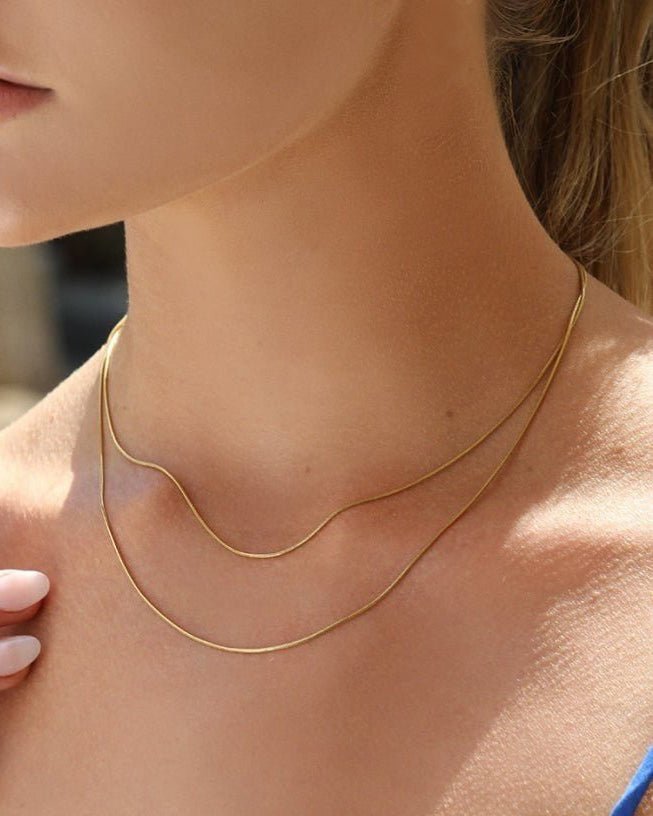 MINI SNAKE NECKLACE- 14k Yellow Gold - The Littl - 40.5cm (16 inches) - Necklaces