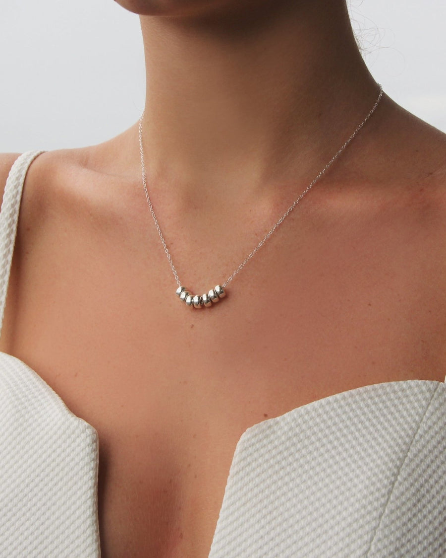 Seven Ring Necklace - Sterling Silver