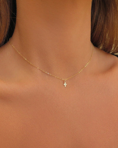 Mini Cross Necklace - 14k Gold-Filled - Waterproof & Tarnish-Resistant | The Littl
