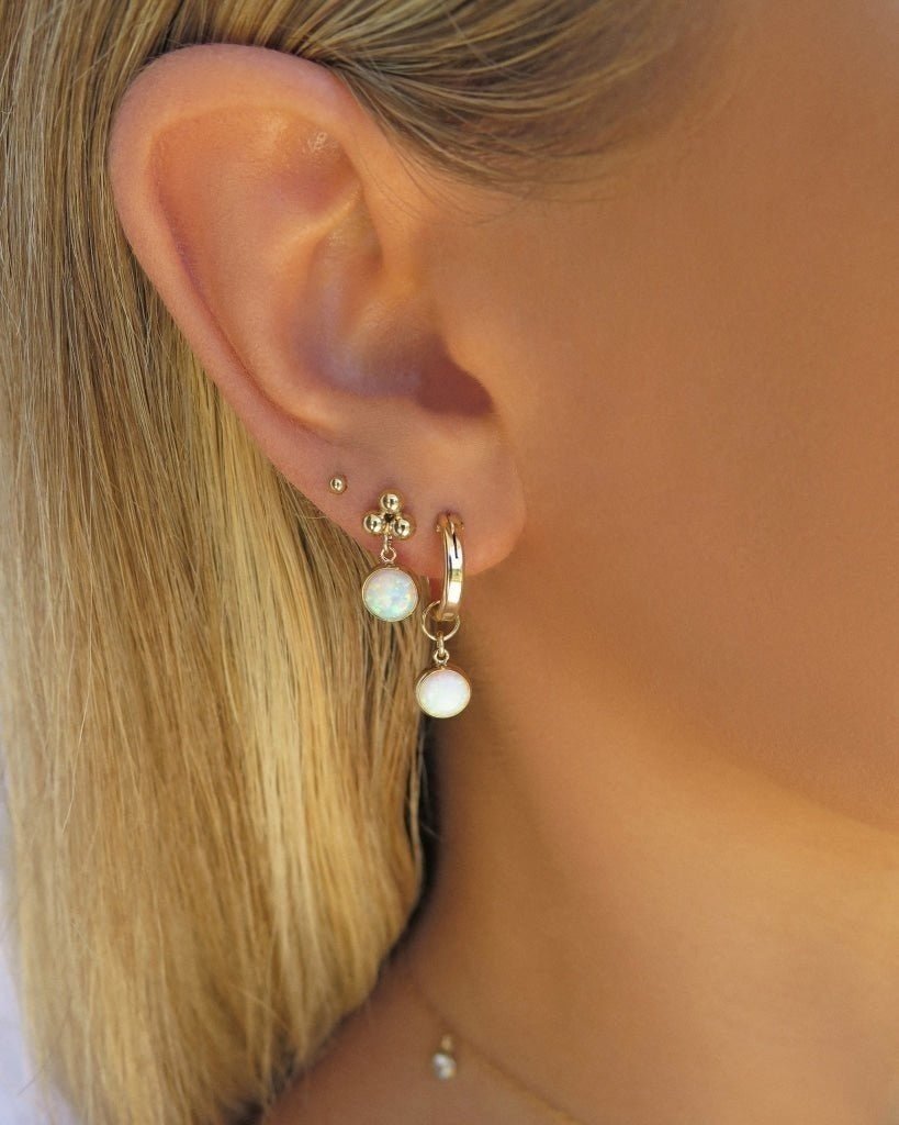 TRINITY BELLO OPAL STUD EARRINGS- 14k Yellow Gold Fill - The Littl - 14k Yellow Gold Fill - Earrings