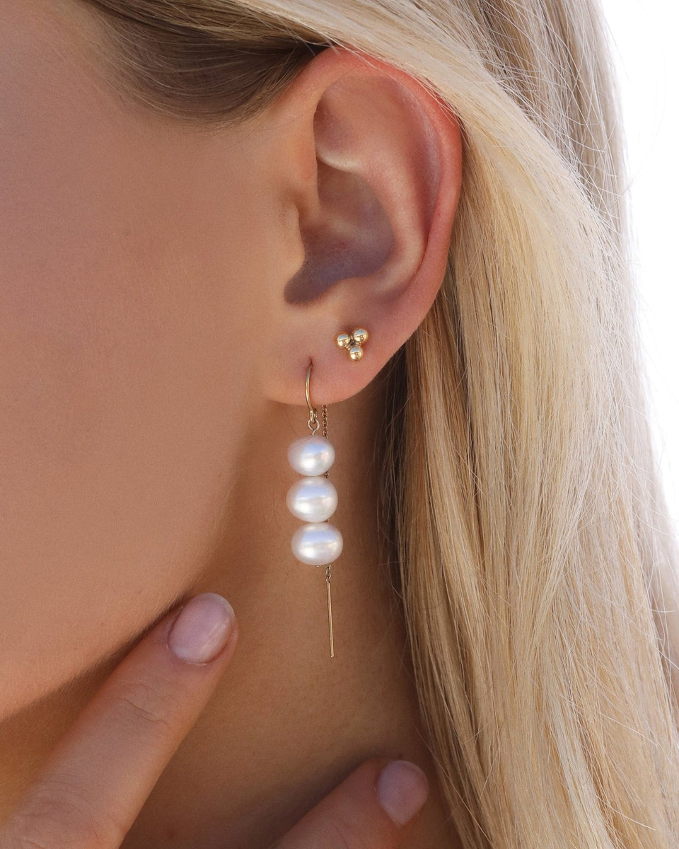 TRINITY STUD EARRINGS 14k Yellow Gold The Littl A84.99 A84.99 14k