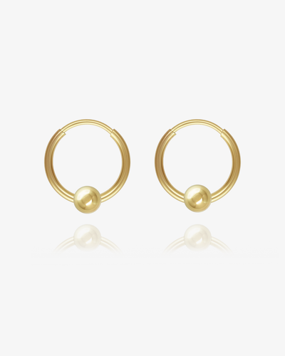 Sleeper Bead Hoop Earrings - 14k Gold-Filled | Waterproof & Tarnish-Resistant | The Littl