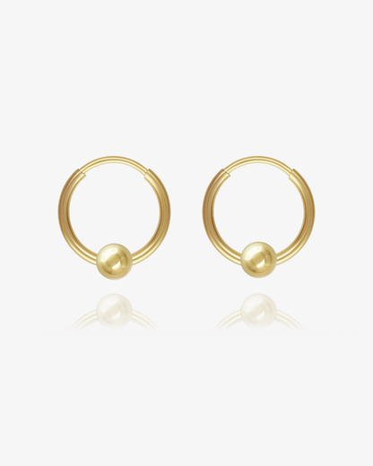 Sleeper Bead Hoop Earrings - 14k Gold-Filled | Waterproof & Tarnish-Resistant | The Littl