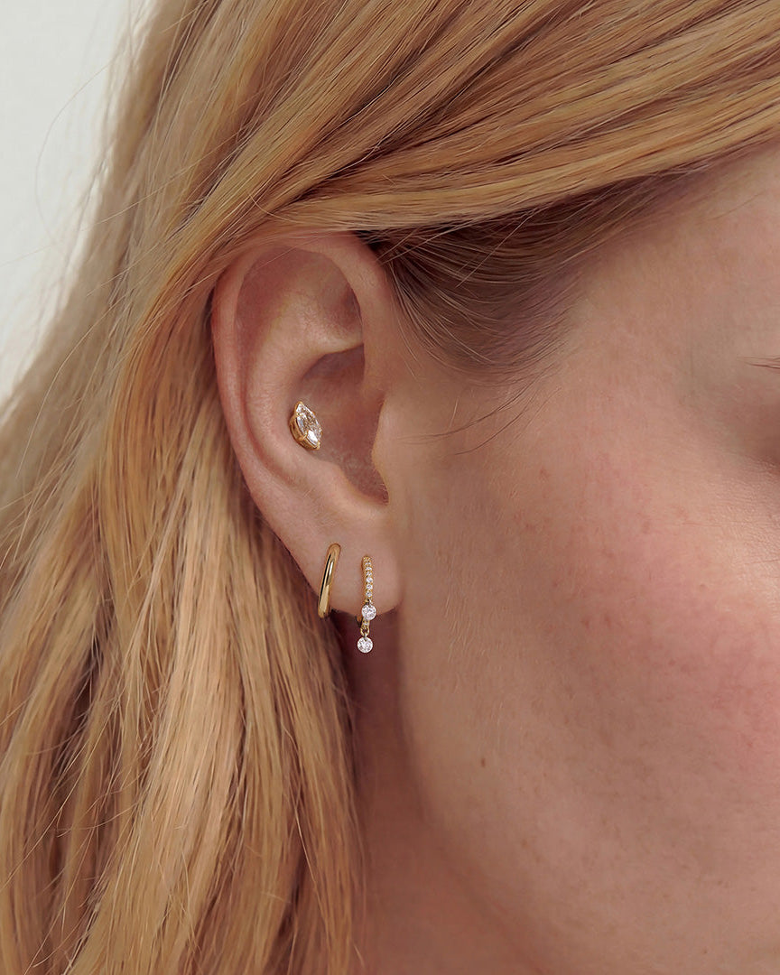PRE-ORDER: Classic Slim Hoop Earrings - 14k Solid Gold