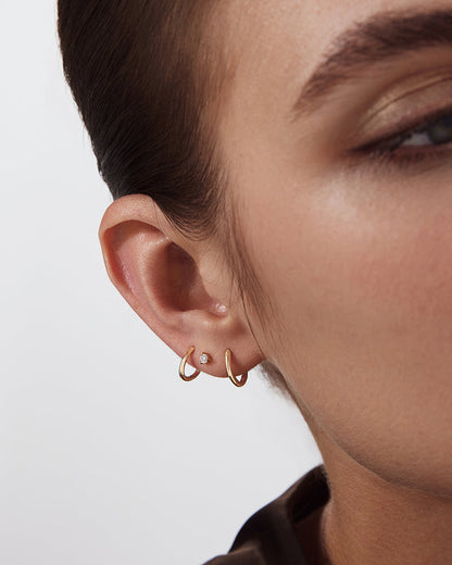 PRE-ORDER: Classic Slim Hoop Earrings - 14k Solid Gold