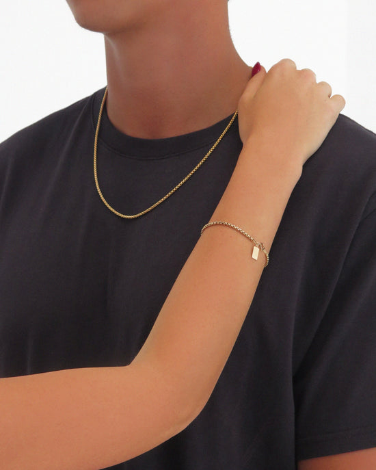 Men - Rounded Box Chain Necklace