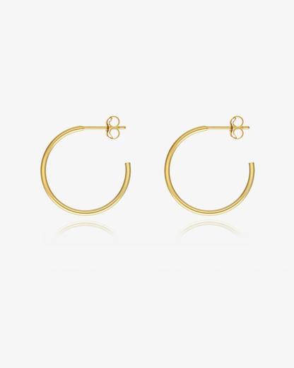 20mm Open Hoop Stud Earrings 20mm - 14k Gold-Filled | The Littl