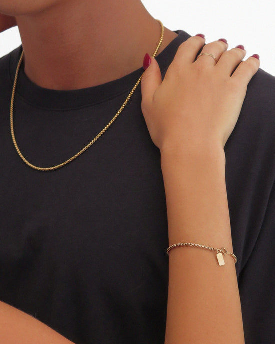 Men - Rounded Box Chain Necklace