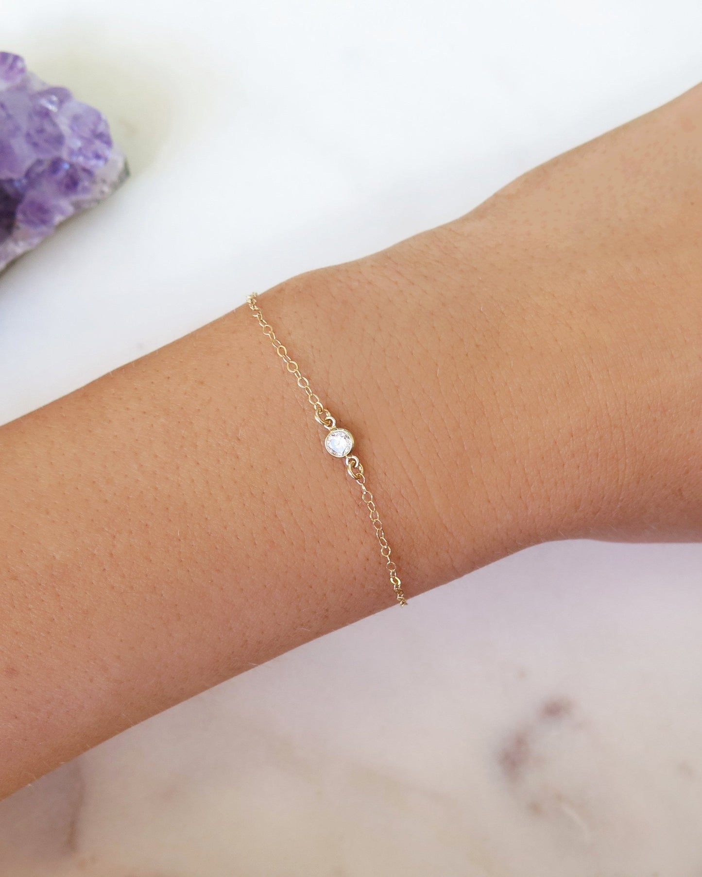 Birthstone Bracelet - 14K Yellow Gold Fill