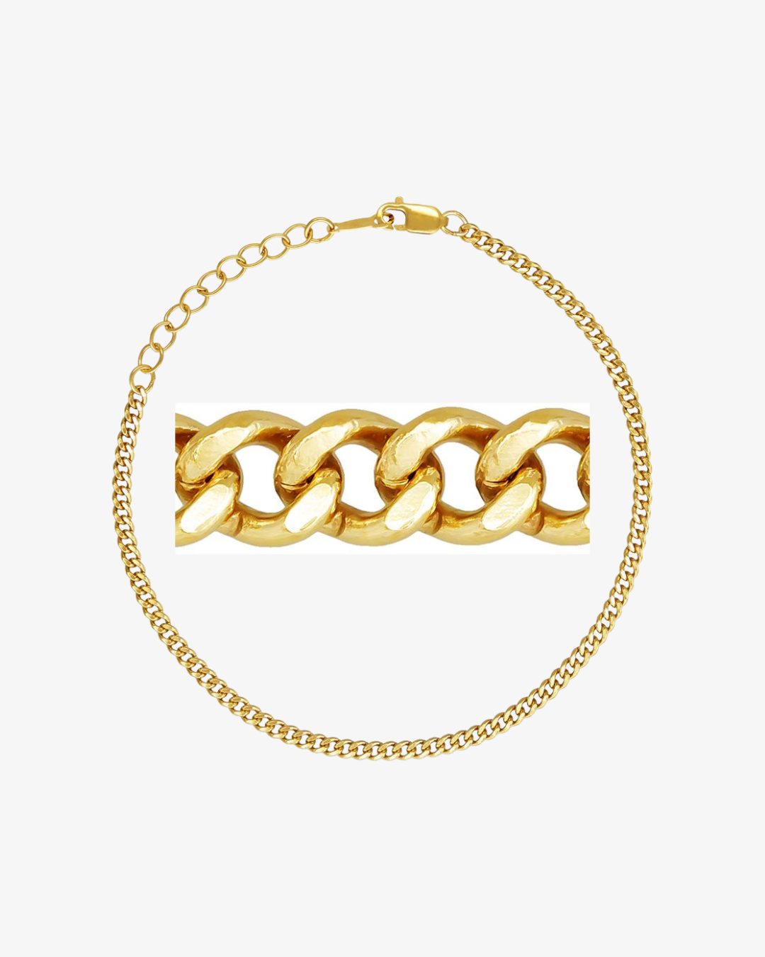 Curb Chain Bracelet - 14k Yellow Gold Fill
