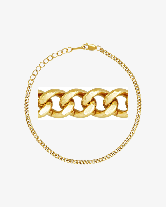 Curb Chain Bracelet - 14k Yellow Gold Fill