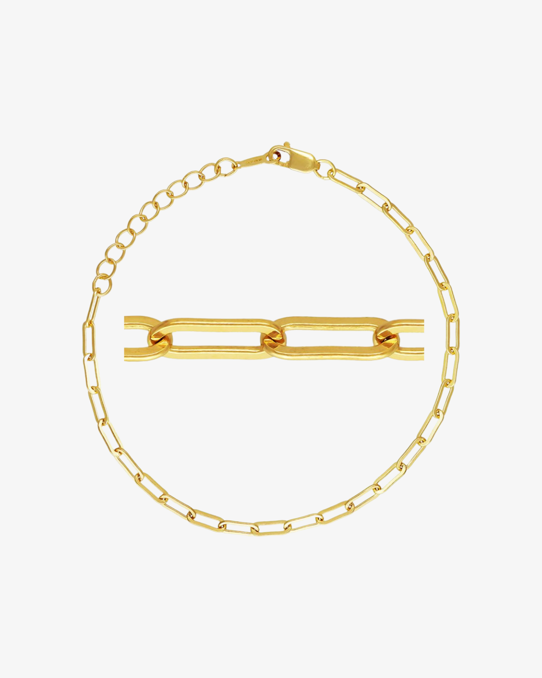 Dainty Paperclip Chain Bracelet - 14k Yellow Gold Fill