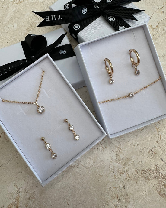 Birthstone CZ Jewellery Bundle  - 14k Yellow Gold Fill