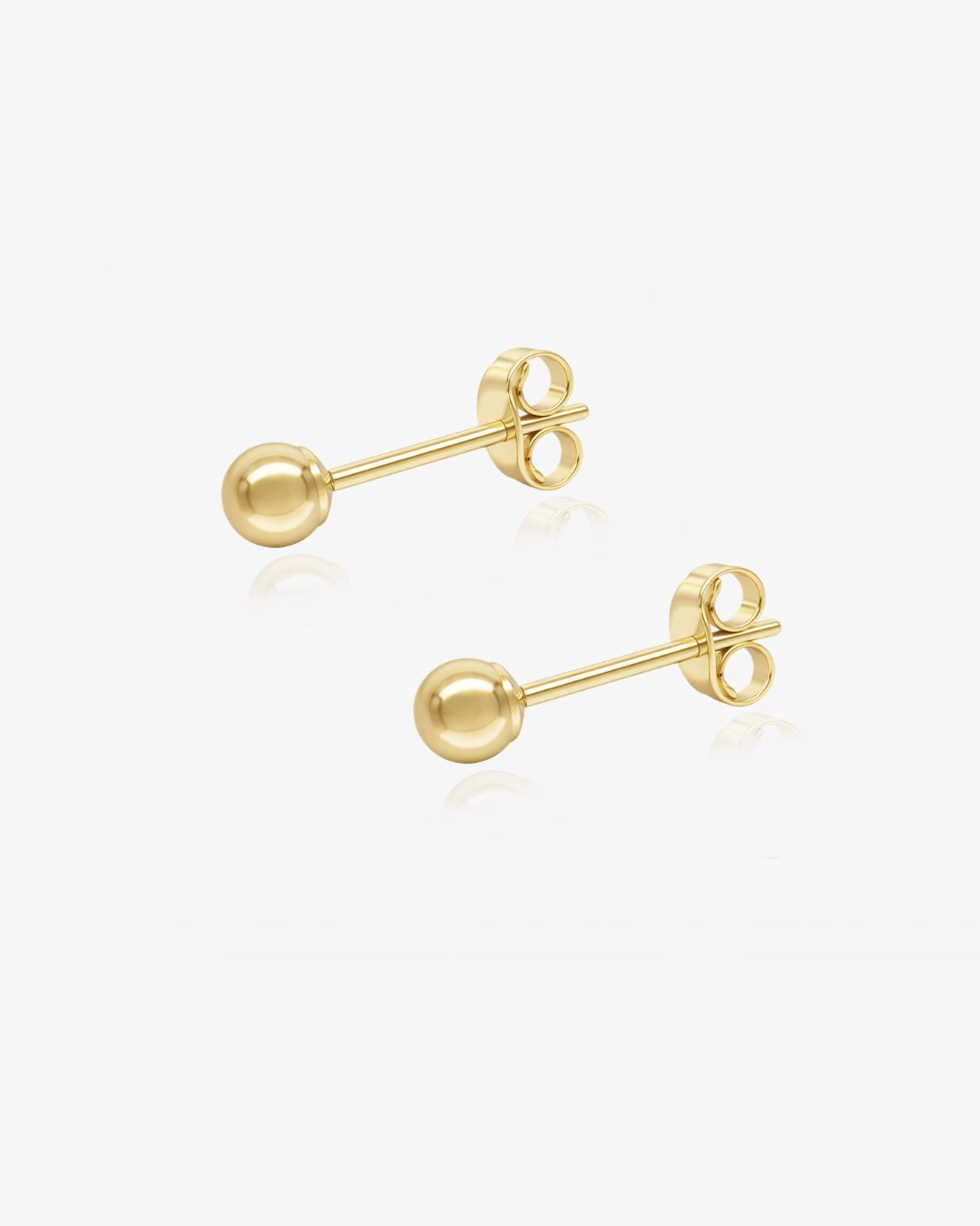 Classic Stud Earrings Close-Up - 14k Gold-Filled | The Littl