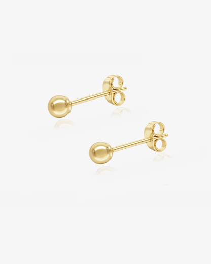 Classic Stud Earrings Close-Up - 14k Gold-Filled | The Littl