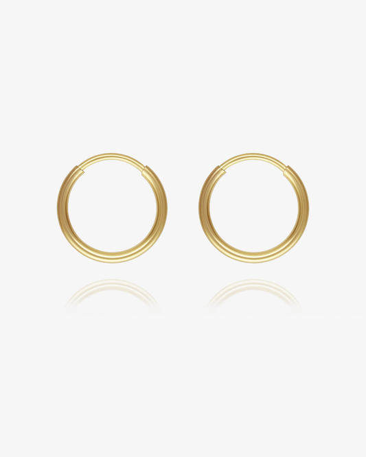 Sleeper Hoop Earrings - 14k Yellow Gold Fill