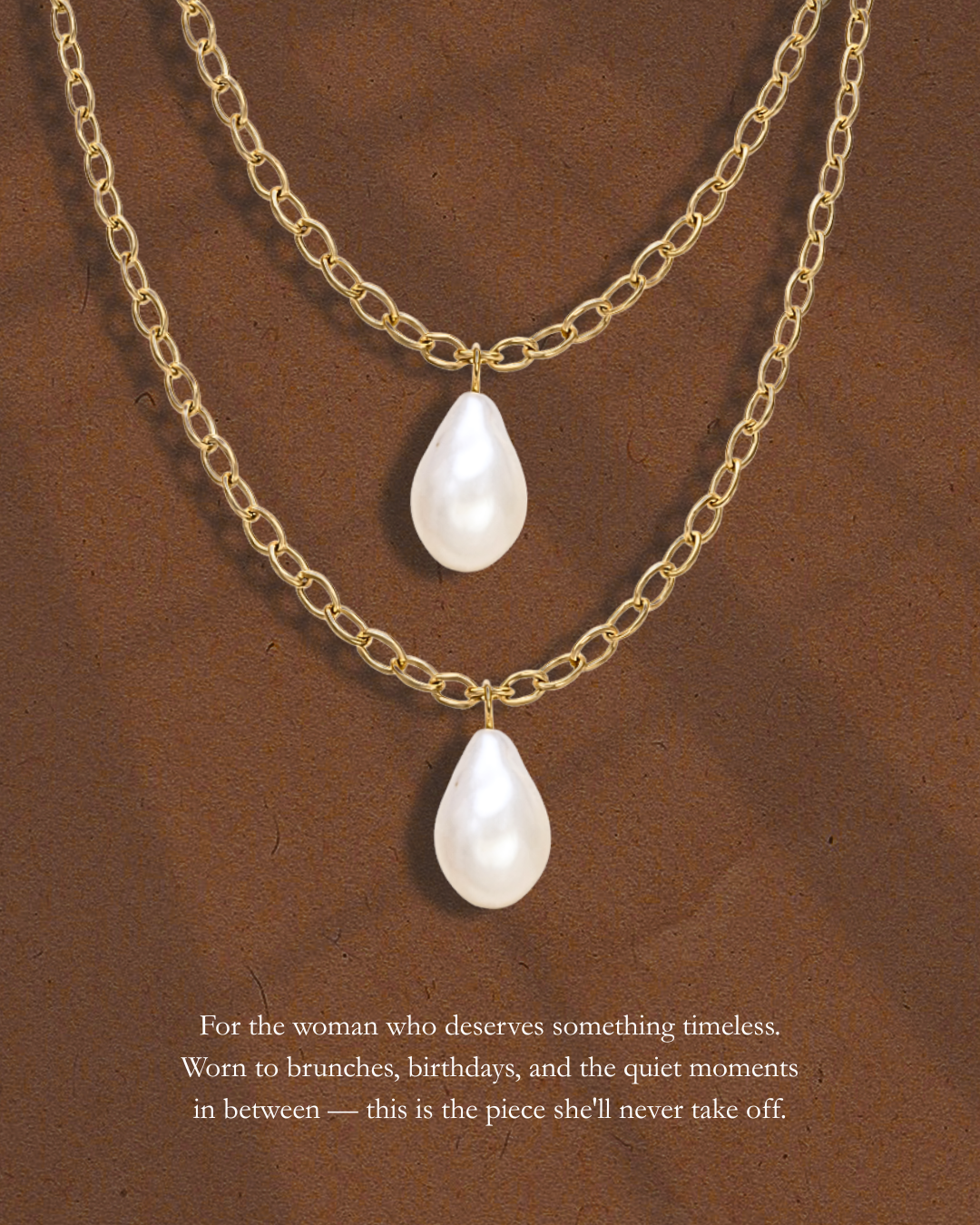 Large Freshwater Pearl Necklace - 14k Yellow Gold Fill