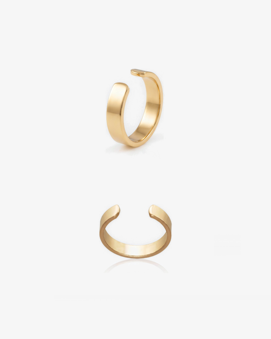 Flat Ear Cuff - 14k Yellow Gold Fill
