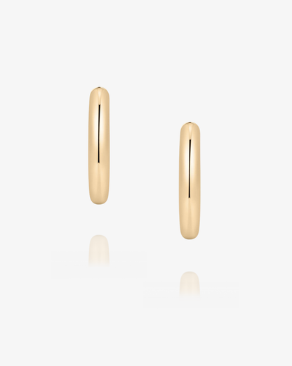 PRE-ORDER: Classic Slim Hoop Earrings - 14k Solid Gold