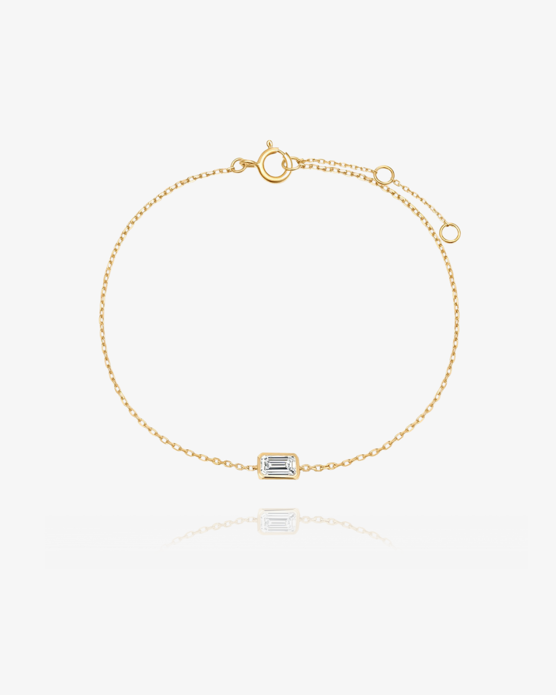 PRE-ORDER: Emerald-Cut Lab-Grown Diamond Bracelet - 14k Solid Gold
