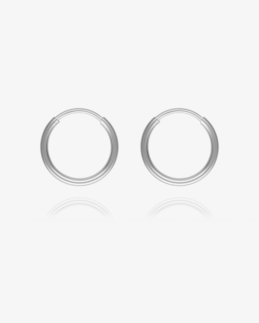 Sleeper Hoop Earrings - Sterling Silver