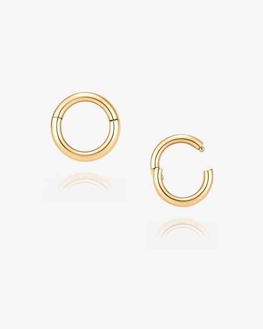 5mm gold clicker hoop in 14k solid gold