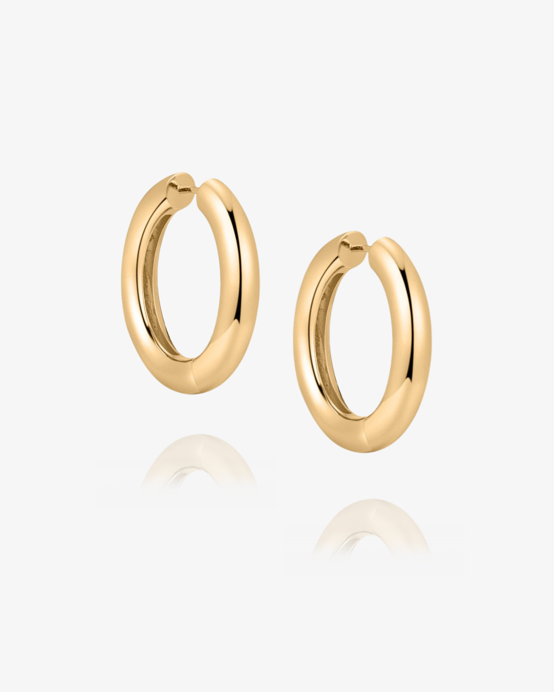 PRE-ORDER: Classic Slim Hoop Earrings - 14k Solid Gold