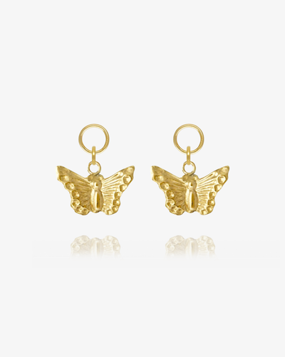Butterfly Hoop Earring Charms - 14k Gold-Filled - pair | The Littl