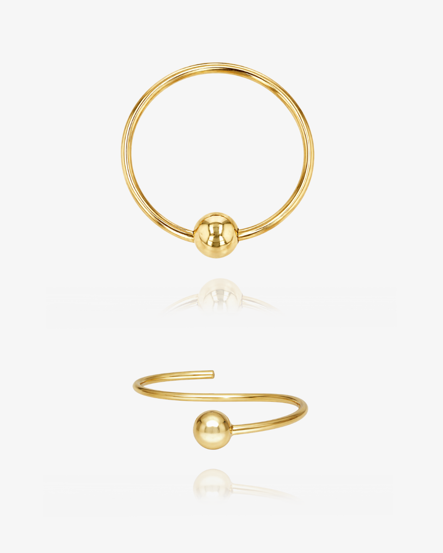 Hoop Belly Ring - 14k Yellow Gold Fill
