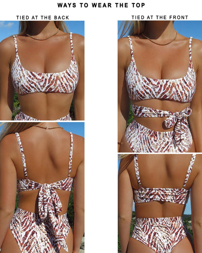 Passionate Bikini Top - Snake - On Model | The Littl Australia
