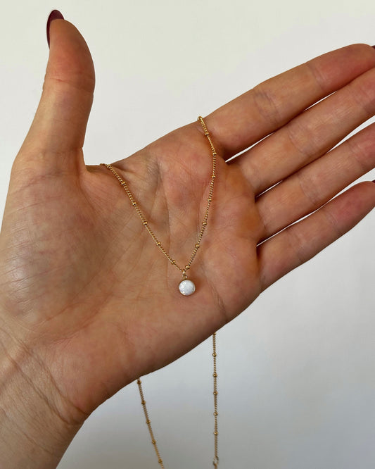 Bello Opal Beaded Curb Chain Necklace