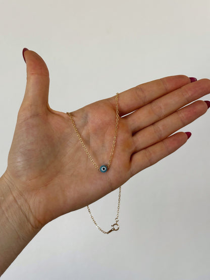Evil Eye Necklace - 14k Yellow Gold Fill - The Littl | Waterproof Gold Jewellery Australia