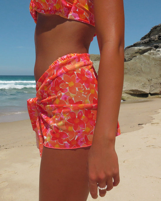 MESH WRAP SKIRT - Azalea
