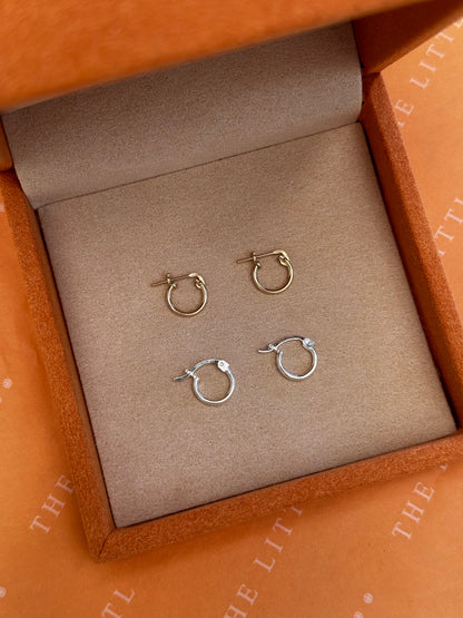 Sterling Silver Hoop Earrings - Waterproof & Tarnish-Resistant | The Littl