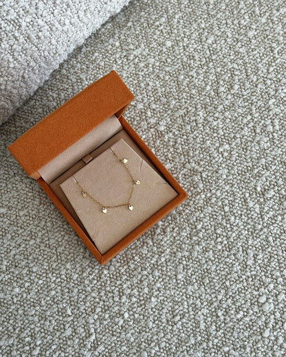 Five Mini Heart Bracelet - The Littl | Waterproof Gold Jewellery Australia