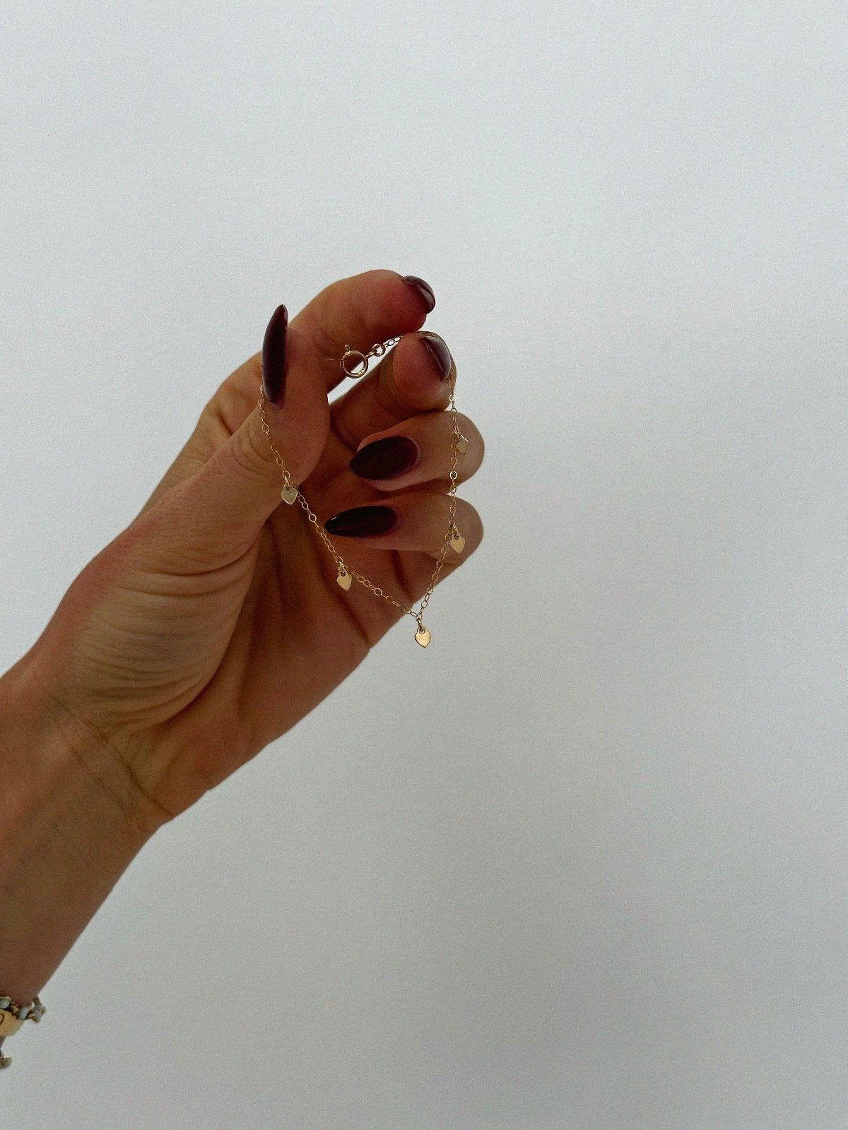Five Mini Heart Bracelet - The Littl | Waterproof Gold Jewellery Australia