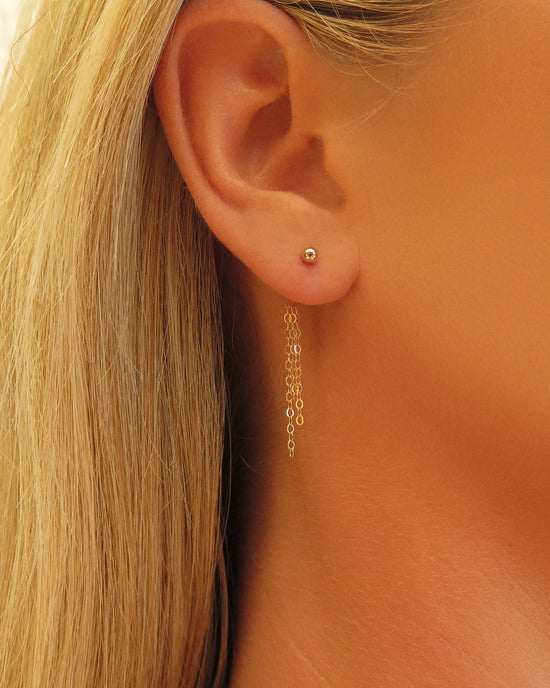 Triple Chain Drop Stud Earring Extensions