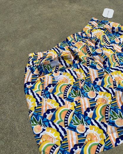 Swell Swim Shorts - Positano - Front View | The Littl