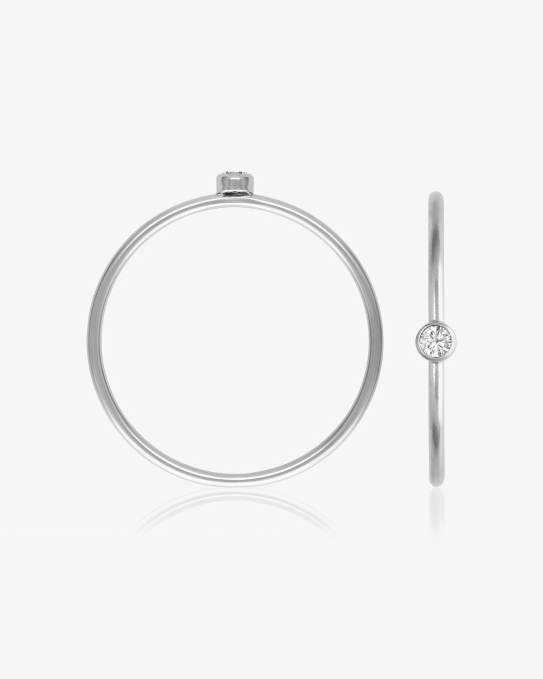 White CZ Ring  - Sterling Silver
