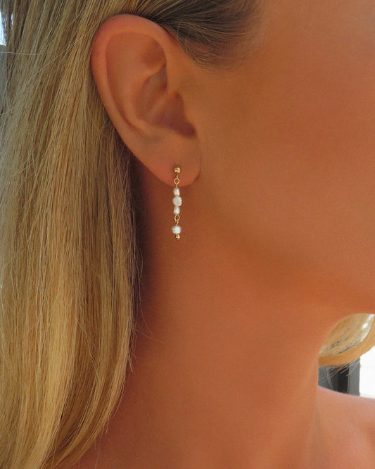 Freshwater Pearl Stack Stud Earrings