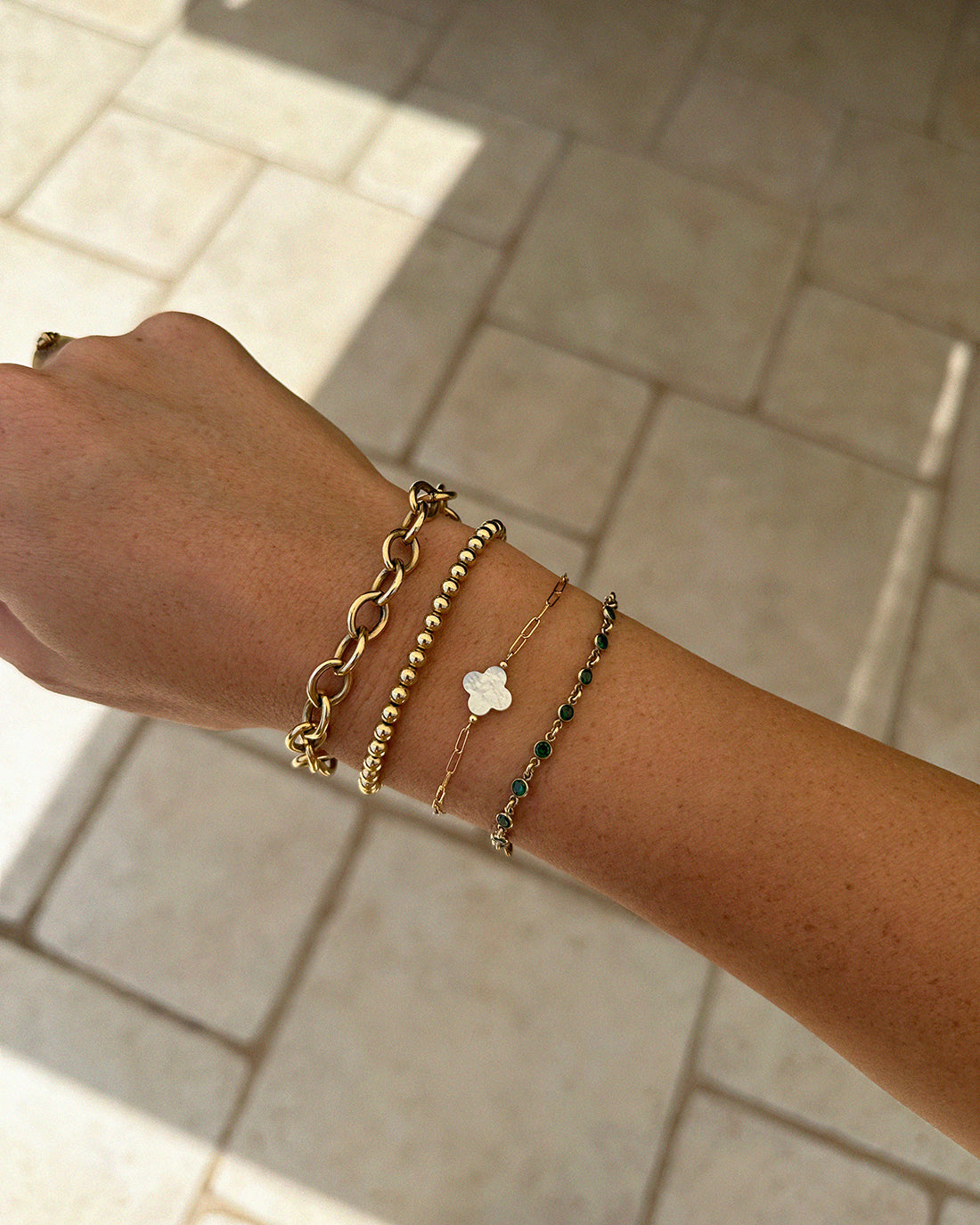 Large Beaded Bracelet - 14k Rose Gold-Filled - Detail | The Littl