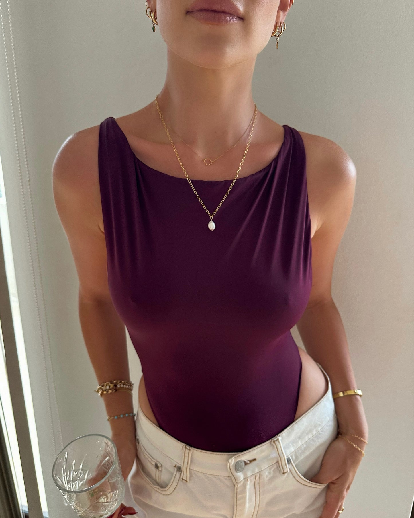 Large Freshwater Pearl Necklace - 14k Yellow Gold Fill