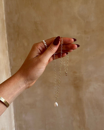 Large Freshwater Pearl Necklace - 14k Gold-Filled - Detail | The Littl