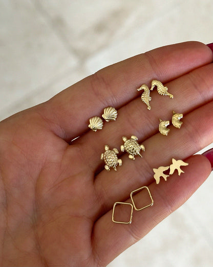 GWP: Square Stud Earrings - 14k Yellow Gold Fill