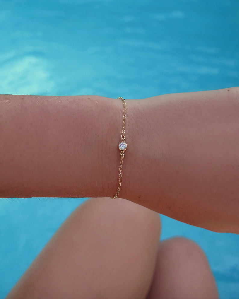 Birthstone Bracelet - 14K Yellow Gold Fill