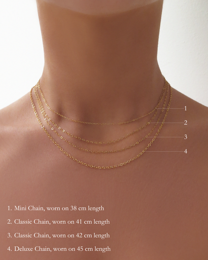 Five Bead Necklace - The Littl | Waterproof Gold Jewellery Australia